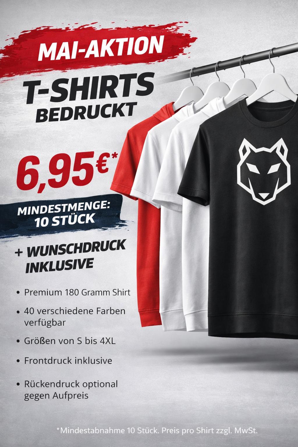 Angebot des Monats: Premium Baumwoll T-Shirt Unisex inkl. Druck